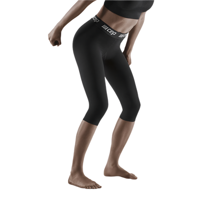Ski Compression 3/4 Base Tights, Women, Black, Front View Model