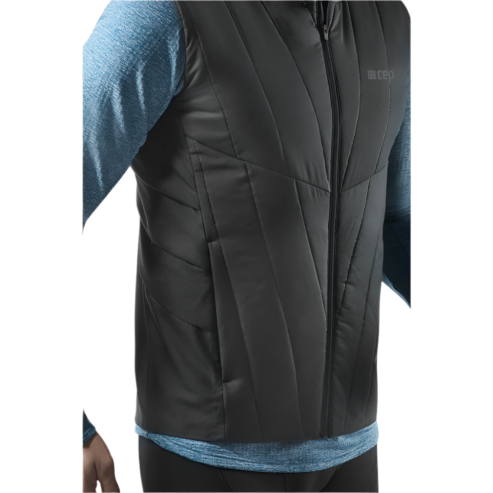 Winter Run Vest, Men, Black, Front View Model