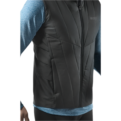 Winter Run Vest, Men, Black, Front View Model