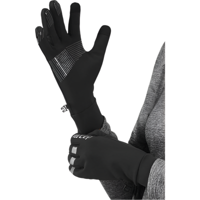 Winter Run Gloves, Black, Back Alternate View Model