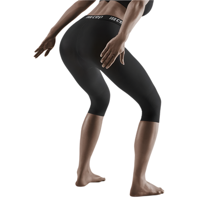 Ski Compression 3/4 Base Tights, Women, Black, Back View Model