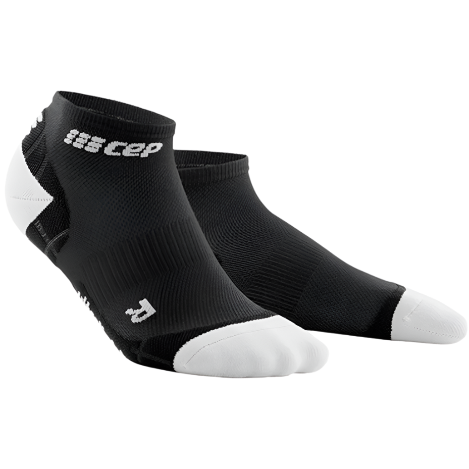 Ultralight Low Cut Compression Socks, Women, Black/Light Grey, Front View