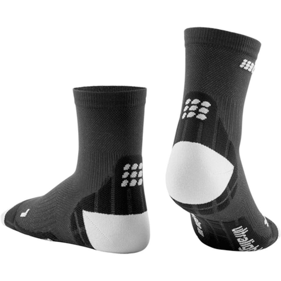 Ultralight Short Compression Socks, Men, Black/Light Grey, Back View
