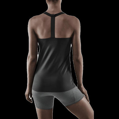 Training Tank Top, Women, Black, Back View Model