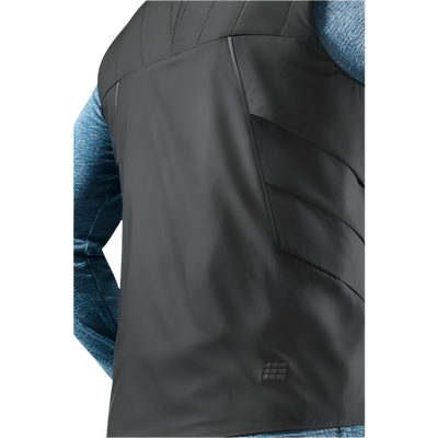 Winter Run Vest, Men, Black, Back Detail