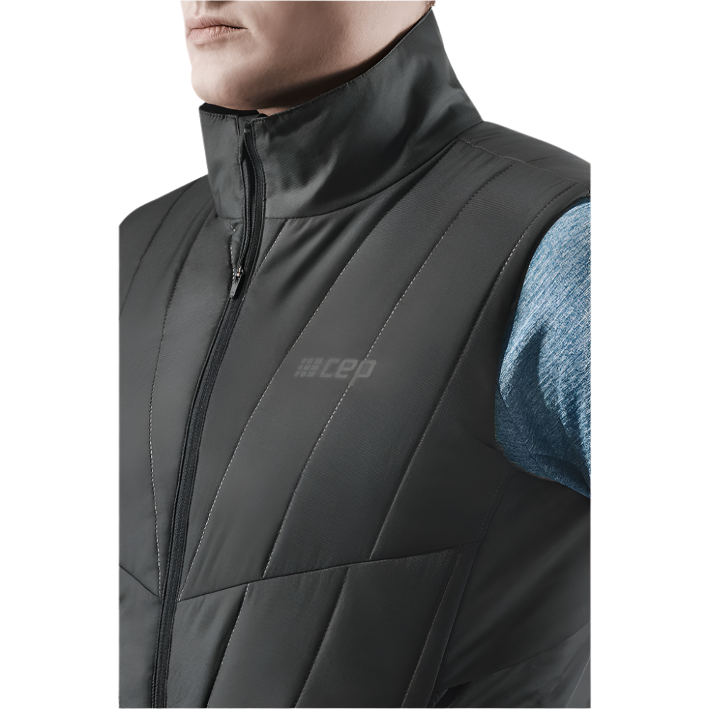 Winter Run Vest, Men, Black, Detail