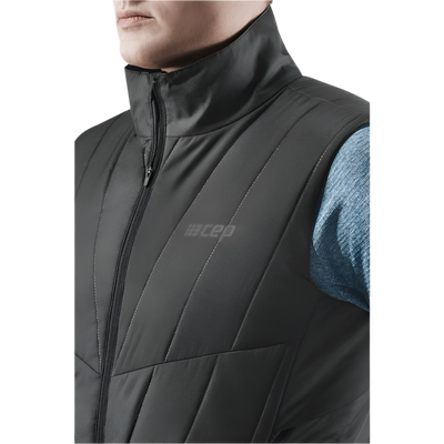 Winter Run Vest, Men, Black, Detail