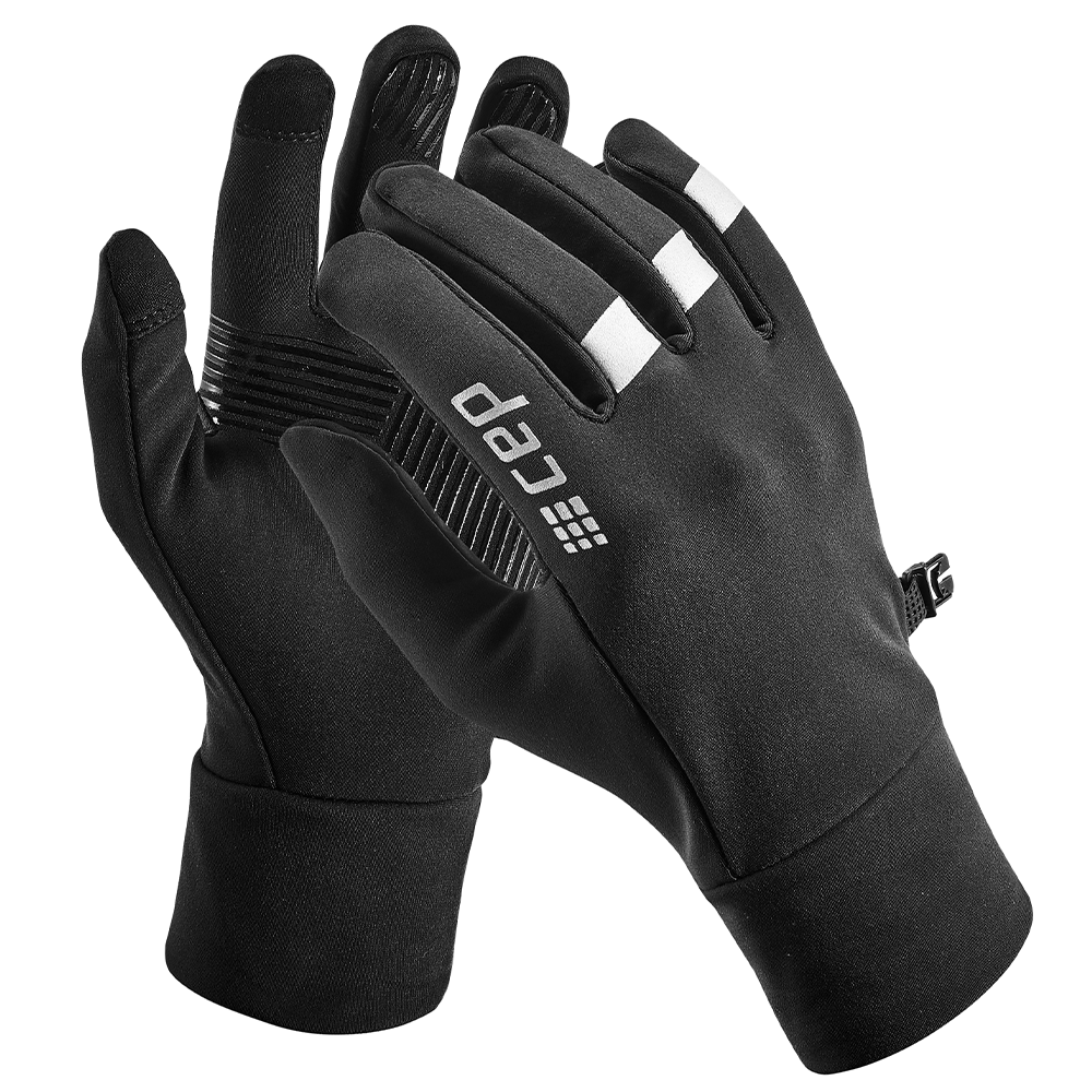 Χειμερινά γάντια τρεξίματος, μαύρα