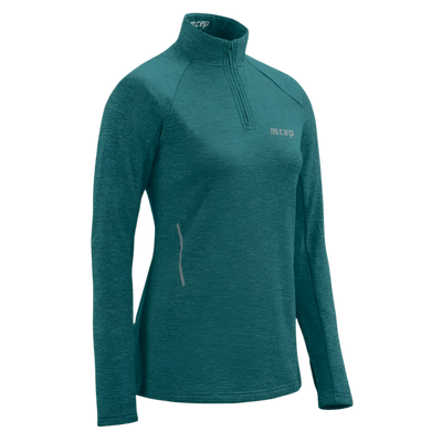 Winter Run Long Sleeve Shirt, Women, Green Melange