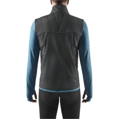 Winter Run Vest, Men, Black, Back View Model