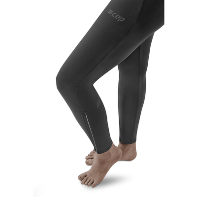 Winter Run Pants, Women, Black, Leg Detail 2