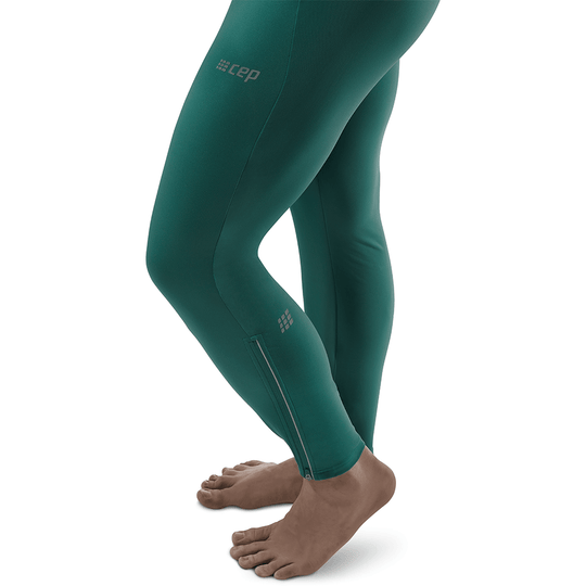 Pantalón de correr de invierno, hombres, verde, detalle 2