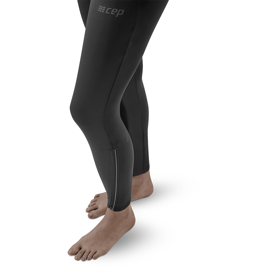 Winter Run Pants, Women, Black, Leg Detail