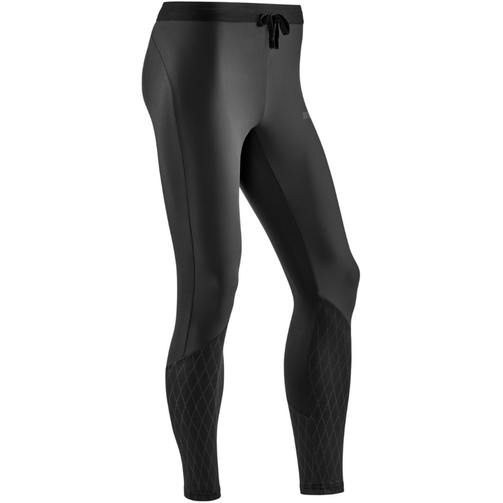 Cold Weather Tights, Men, Black - Front View