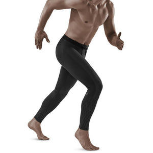 Cold Weather Tights, Men, Black - Front View Model