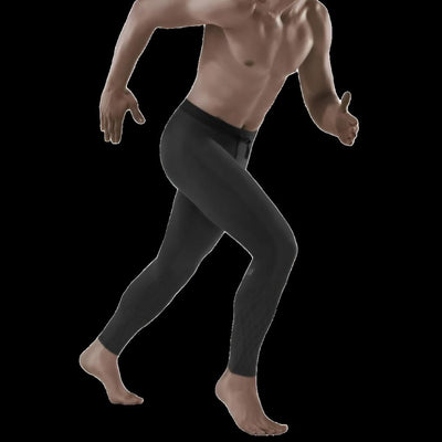 Cold Weather Tights, Men, Black - Front View Model