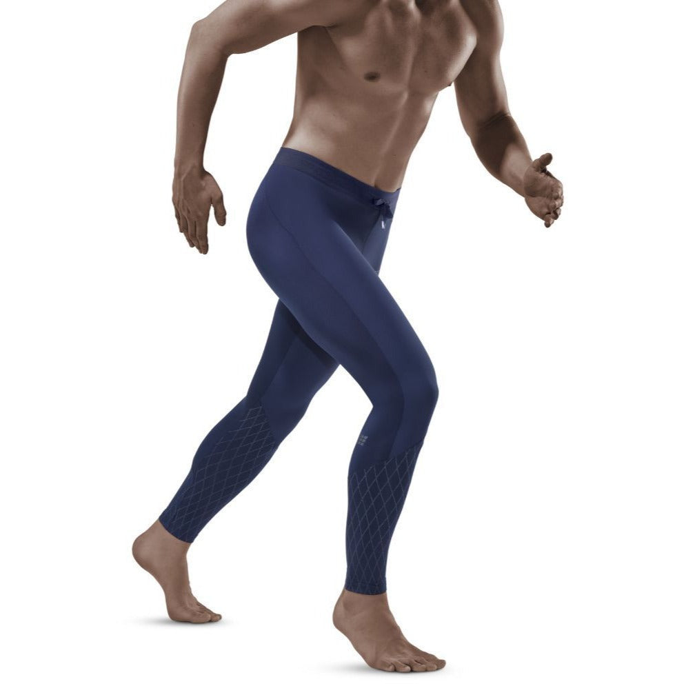 Cold Weather Tights, Men, Navy - Front View Model