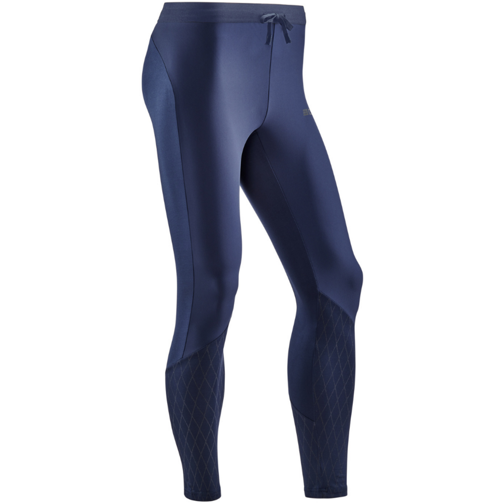 Cold Weather Tights, Men, Navy - Front View