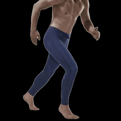 Cold Weather Tights, Men, Navy - Front View Model