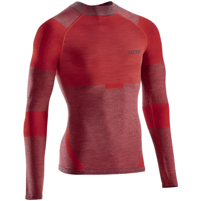 Ski Touring Base Shirt, Men, Red - Front View