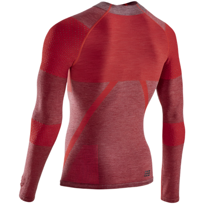 Ski Touring Base Shirt, Men, Red - Back View