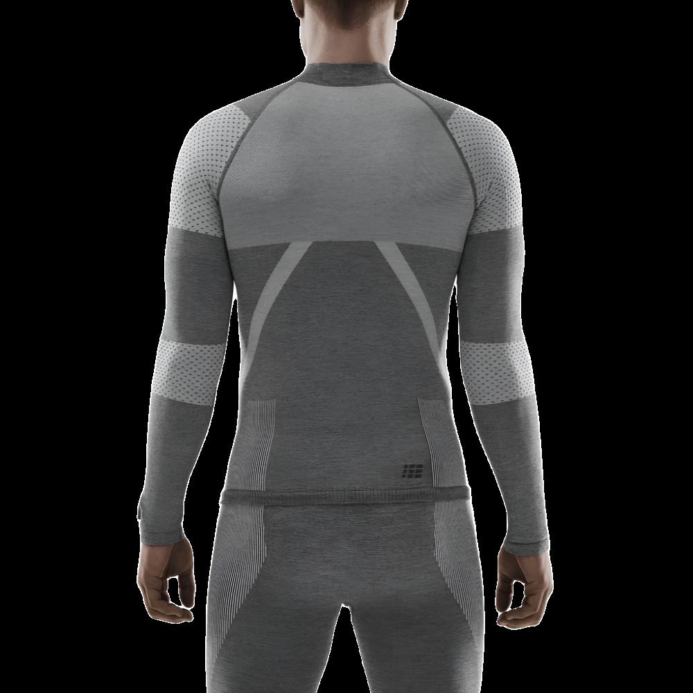 Ski Touring Base Shirt, Men, Grey - Back View Model