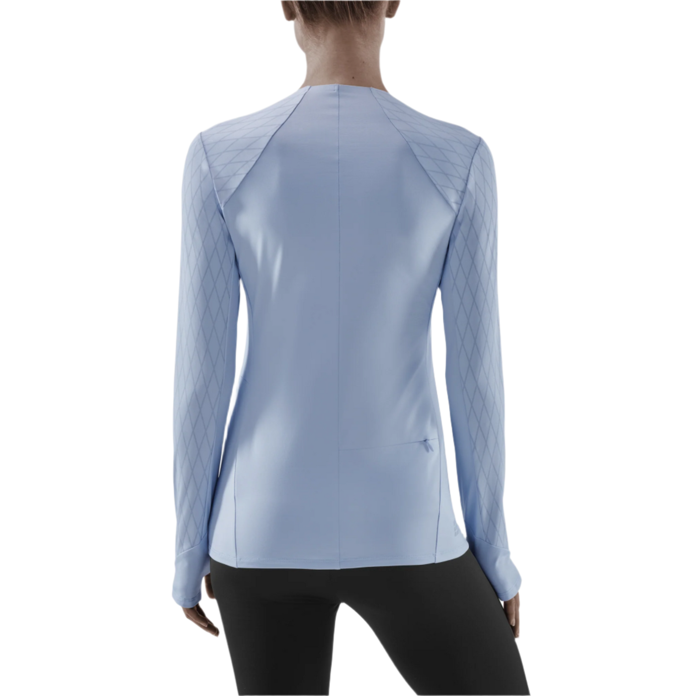 Cold Weather Shirt, Women, Light Blue, Back View Model