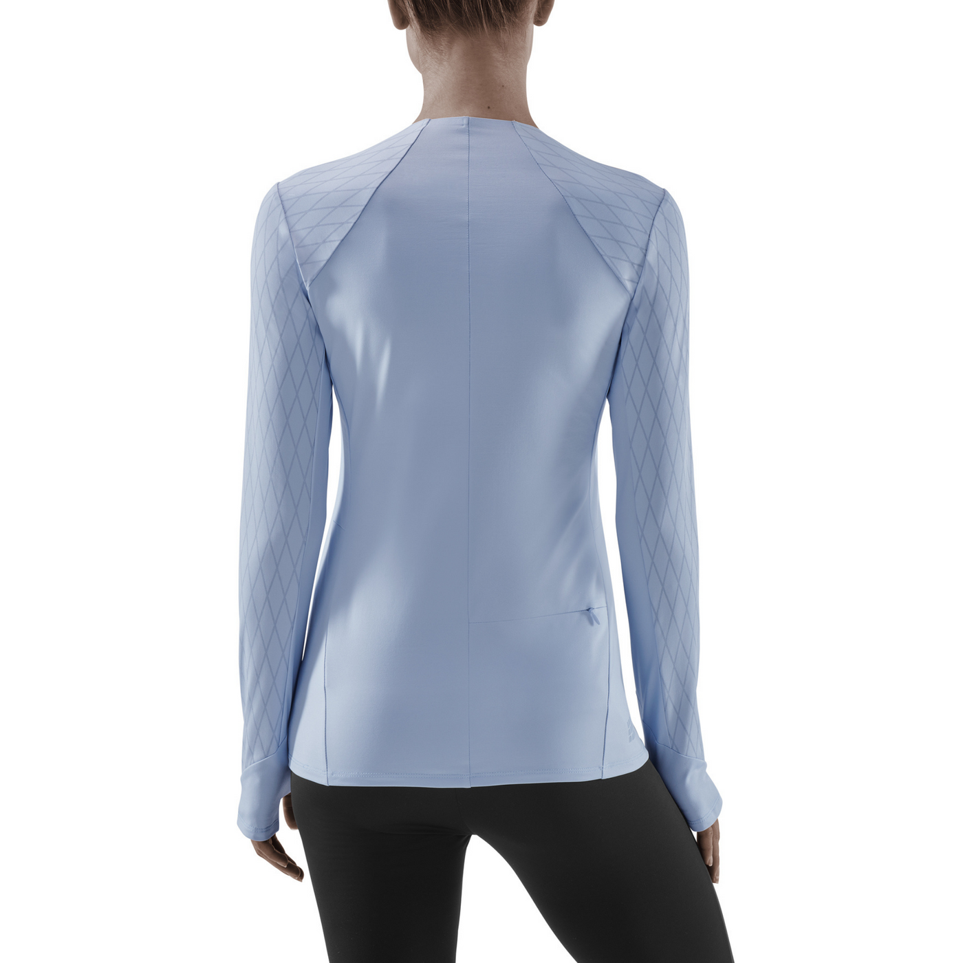 Cold Weather Shirt, Women, Light Blue, Back View Model