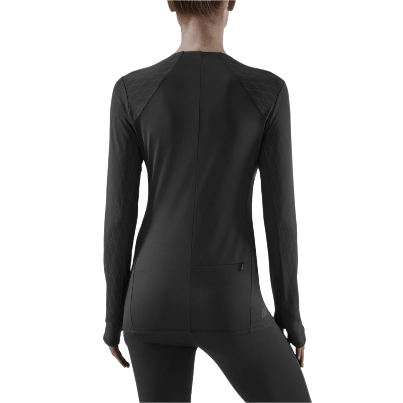 Cold Weather Shirt, Women, Black, Back View Model