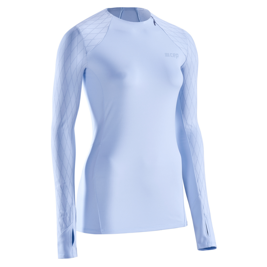 Camisa Para El Frío, Mujer, Azul Claro, Vista Frontal