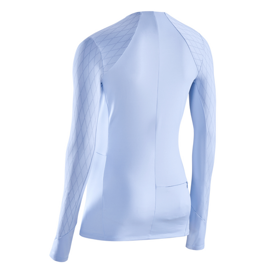Camisa Para El Frío, Mujer, Azul Claro, Detalle Espalda