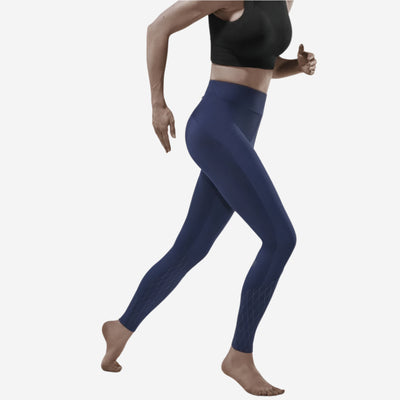 Cold Weather Tights, Women, Navy - Front View Model