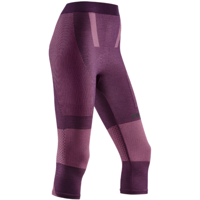 Ski Touring 3/4 Base Tights, Women, Violet - Front View