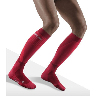 Ski Touring Socks, Women, Red - Front View Model