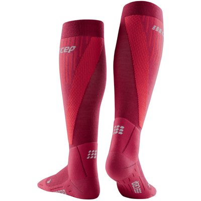 Ski Touring Socks, Women, Red - Rear View