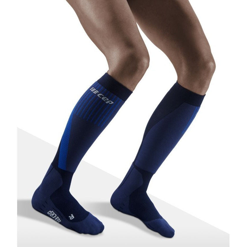 Ski Touring Socks, Women, Blue - Front View Model