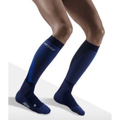 Ski Touring Socks, Women, Blue - Front View Model