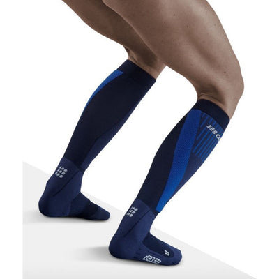 Ski Touring Socks, Women, Blue - Back View Model