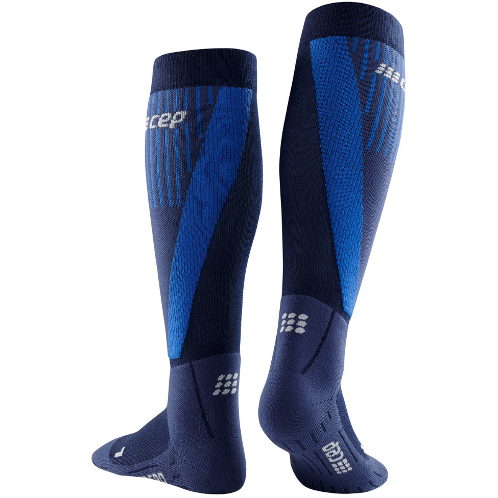 Ski Touring Socks, Women, Blue - Rear View