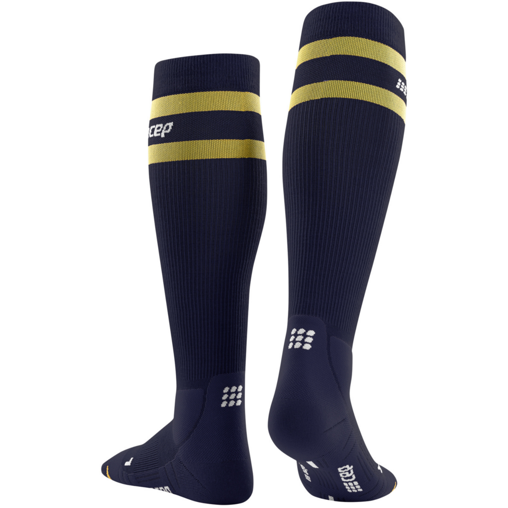 CEP Hiking 80's Socks, Tall, Men, Peacoat/Gold, Back Alternate View