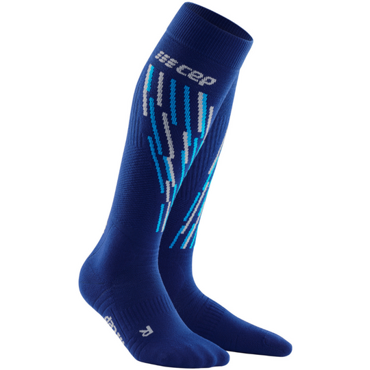 Κάλτσες Ski Thermo, Ανδρικές, Μπλε/Γαλάζιο - Μπροστινή Όψη