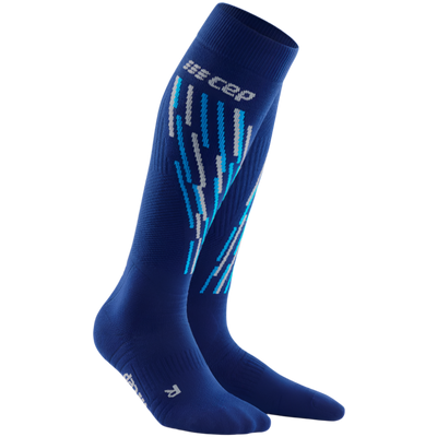 Ski Thermo Socks, Men, Blue/Azure - Front View