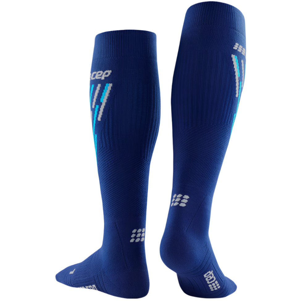 Ski Thermo Socks, Men, Blue/Azure - Back View