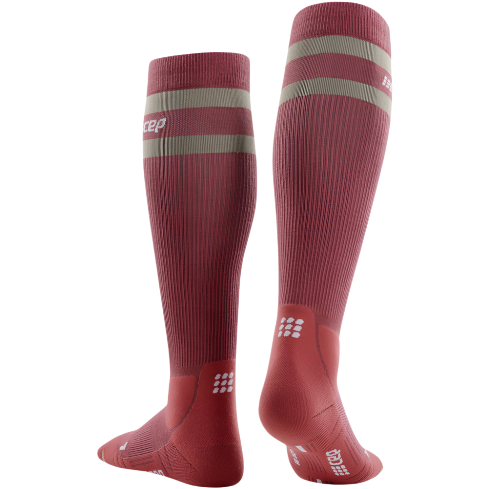 CEP Hiking 80's Socks, Tall, Men, Berry/Sand, Back Alternate View