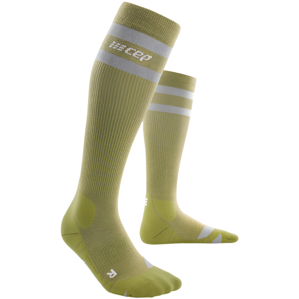 CEP Hiking 80's Socks, Tall, Men, Olive/Grey, Side View