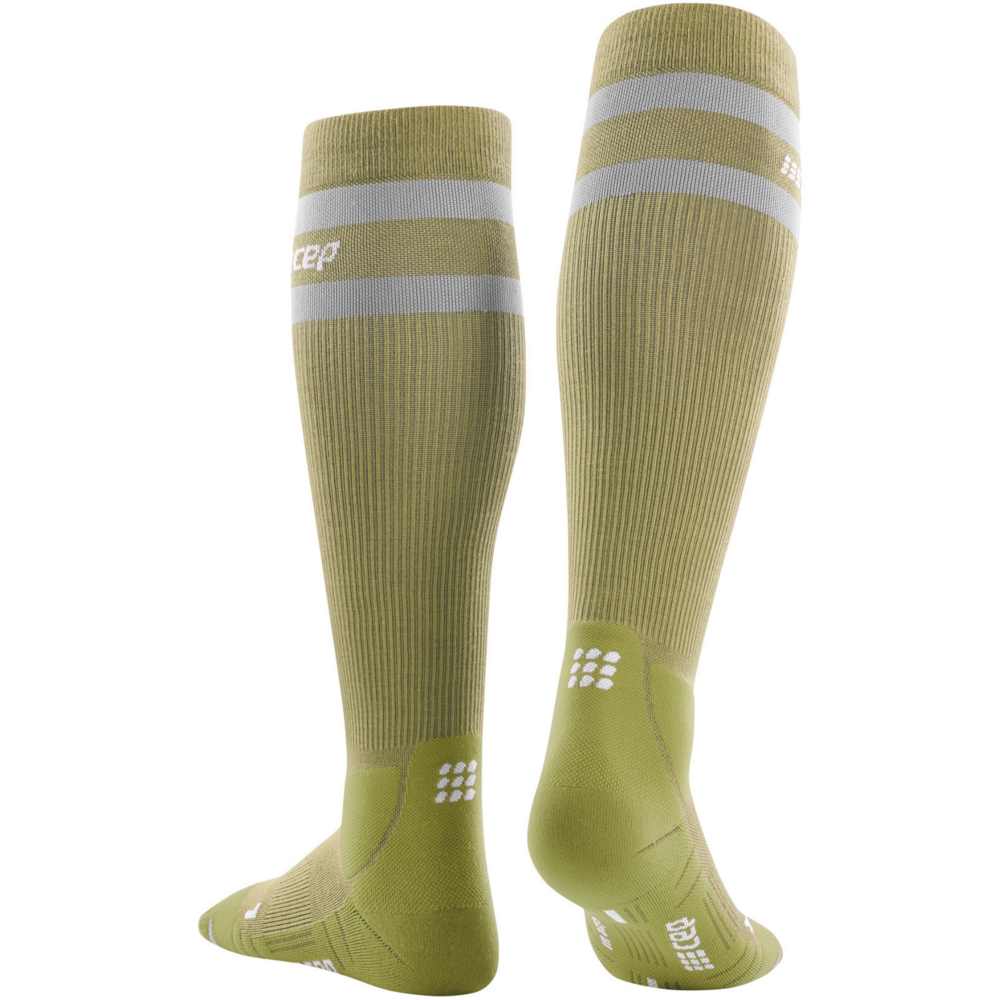 CEP Hiking 80's Socks, Tall, Women, Olive/Grey, Back Alternate View