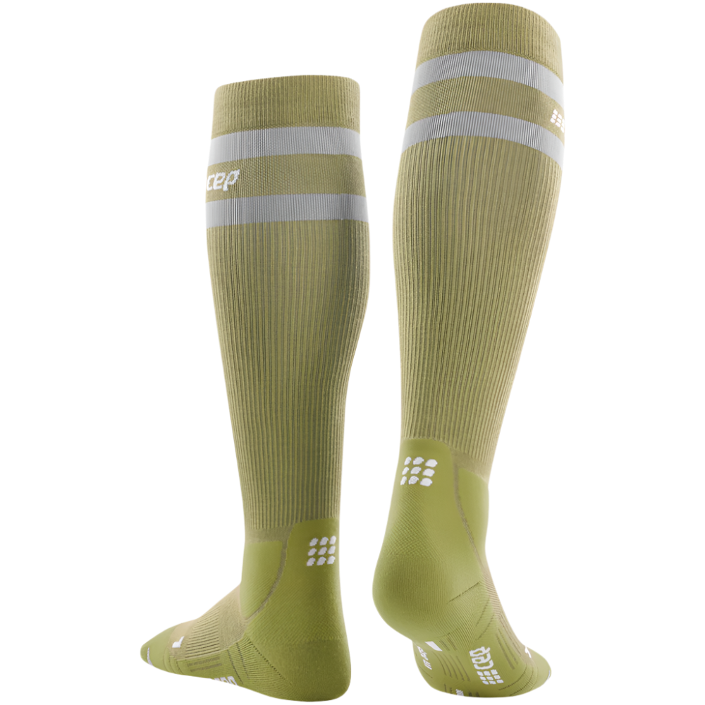 CEP Hiking 80's Socks, Tall, Men, Olive/Grey, Back Alternate View