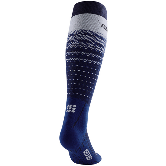 Ski Thermo Merino Socks, Women, Blue/Grey - Back View