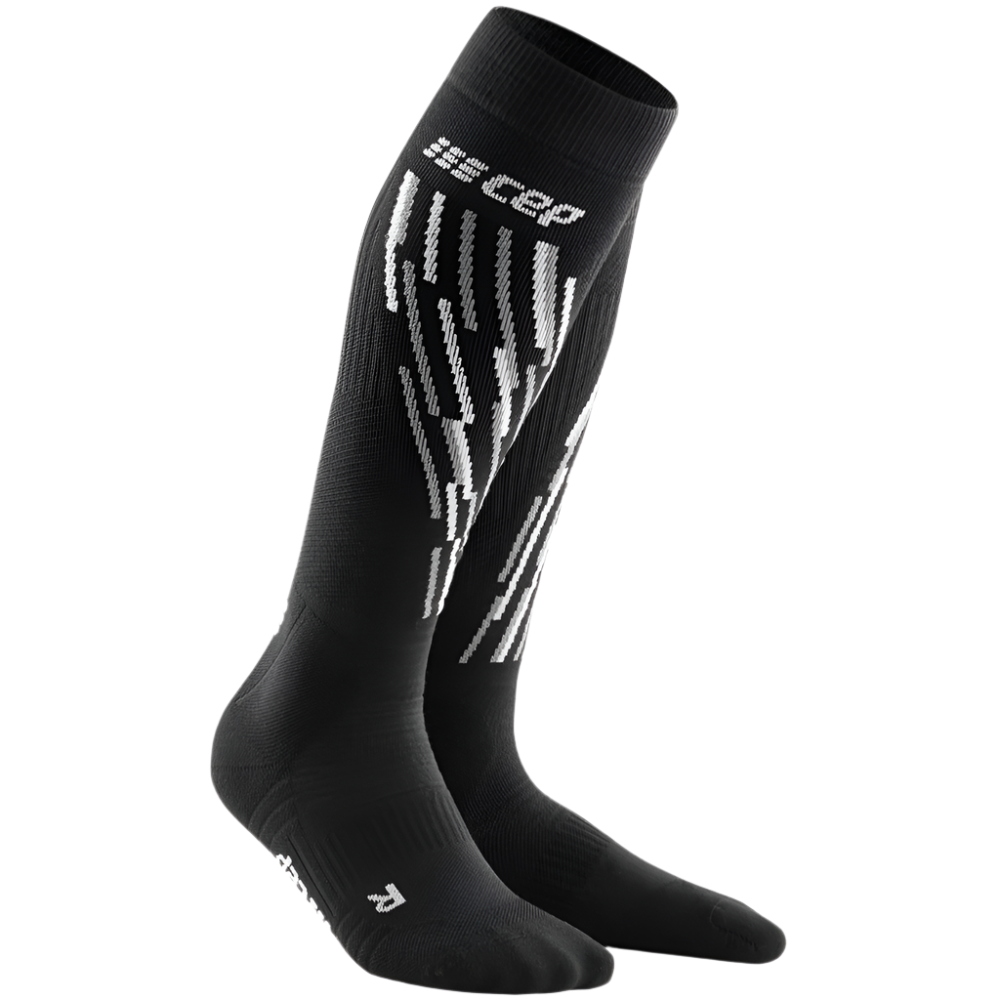 Ski Thermo Socks, Men, Black/Anthracite - Front View