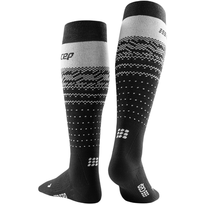 Ski Thermo Merino Socks, Men, Black/Grey - Back View